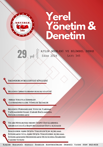 YEREL YÖNETİM VE DENETİM DERGİSİ Ekim 2024